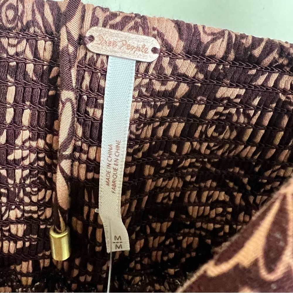 Free People Jessa Mocha Combo Maxi Dress M - Picture 6 of 12